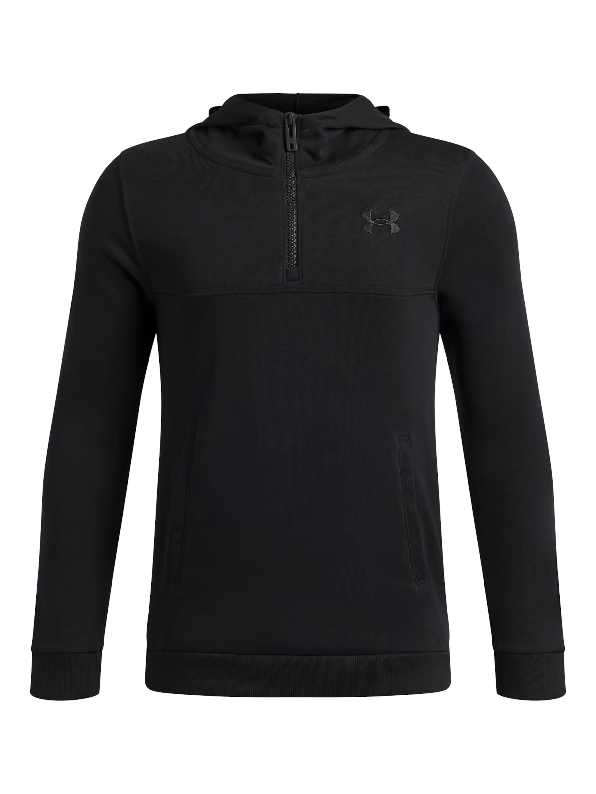 UNDER ARMOUR Sportief sweatshirt 'Rival' in Zwart: voorkant