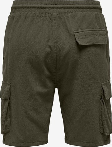 Only & Sons Regular Shorts 'Sinus' in Grün