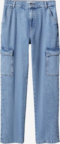 MANGO Regular Cargojeans in Blauw: voorkant