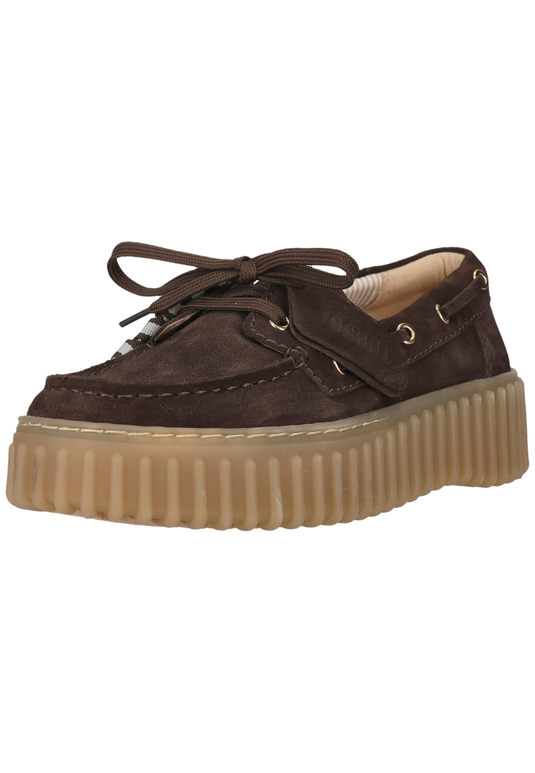 CLARKS Lace-up shoe 'Torhill Boat' in Brown: front