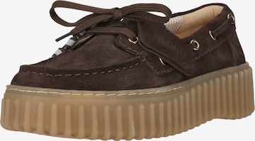 CLARKS Schnürschuhe 'Torhill Boat' in Braun: Vorderseite