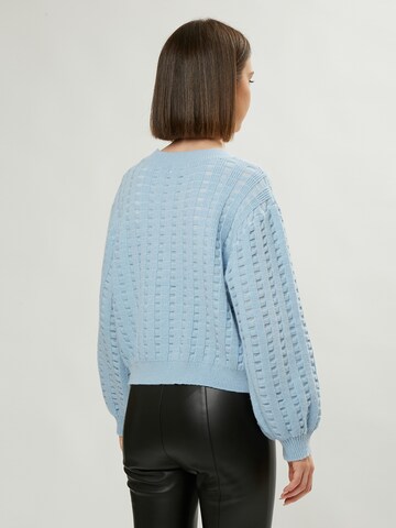 Influencer Knit Cardigan in Blue