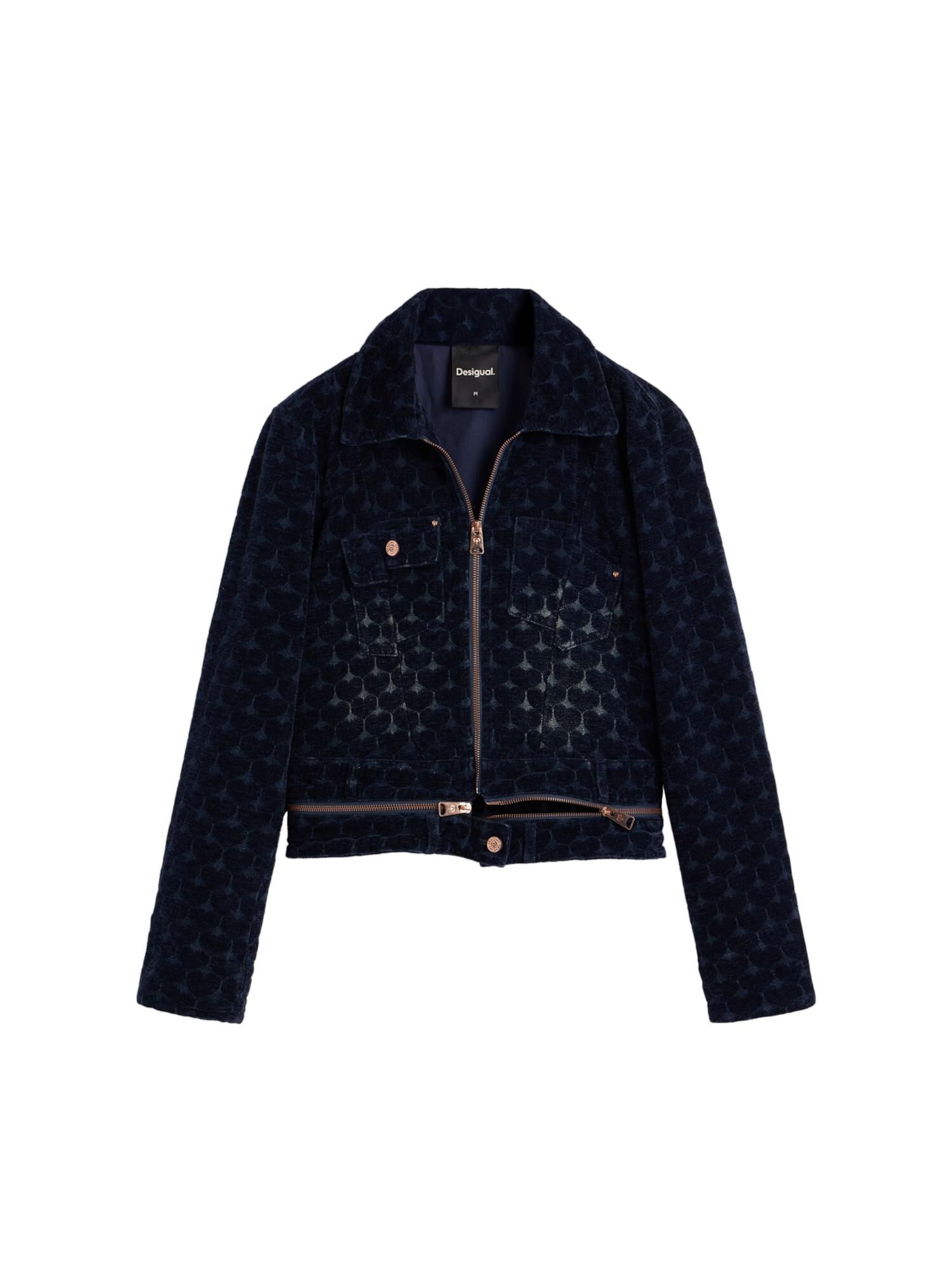 Desigual Prechodná bunda - Modrá: predná strana