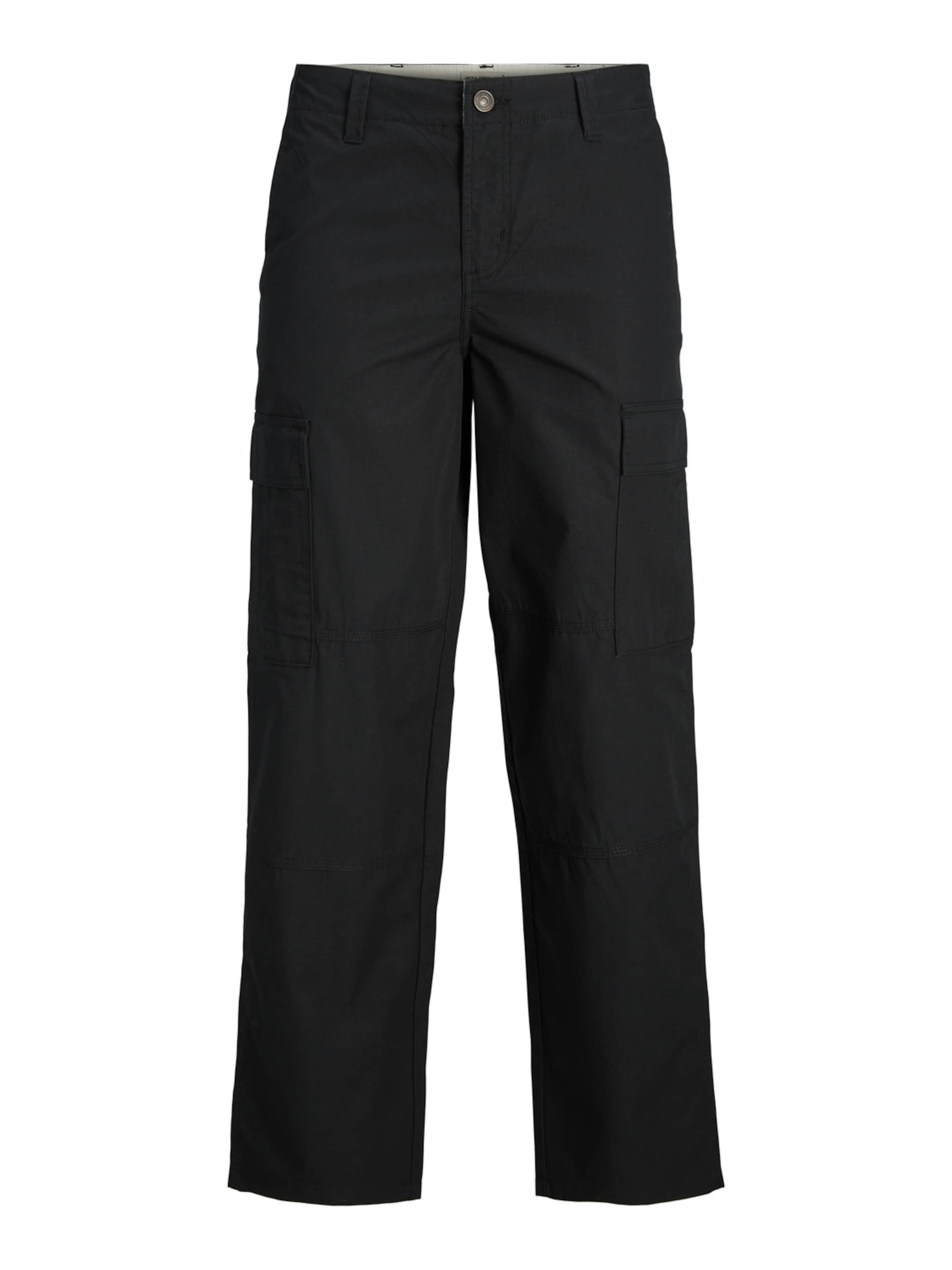 JACK & JONES Regular Cargobroek in Zwart: voorkant