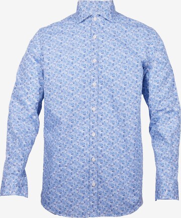 Black Label Shirt Button Up Shirt 'MEXICO' in Blue: front