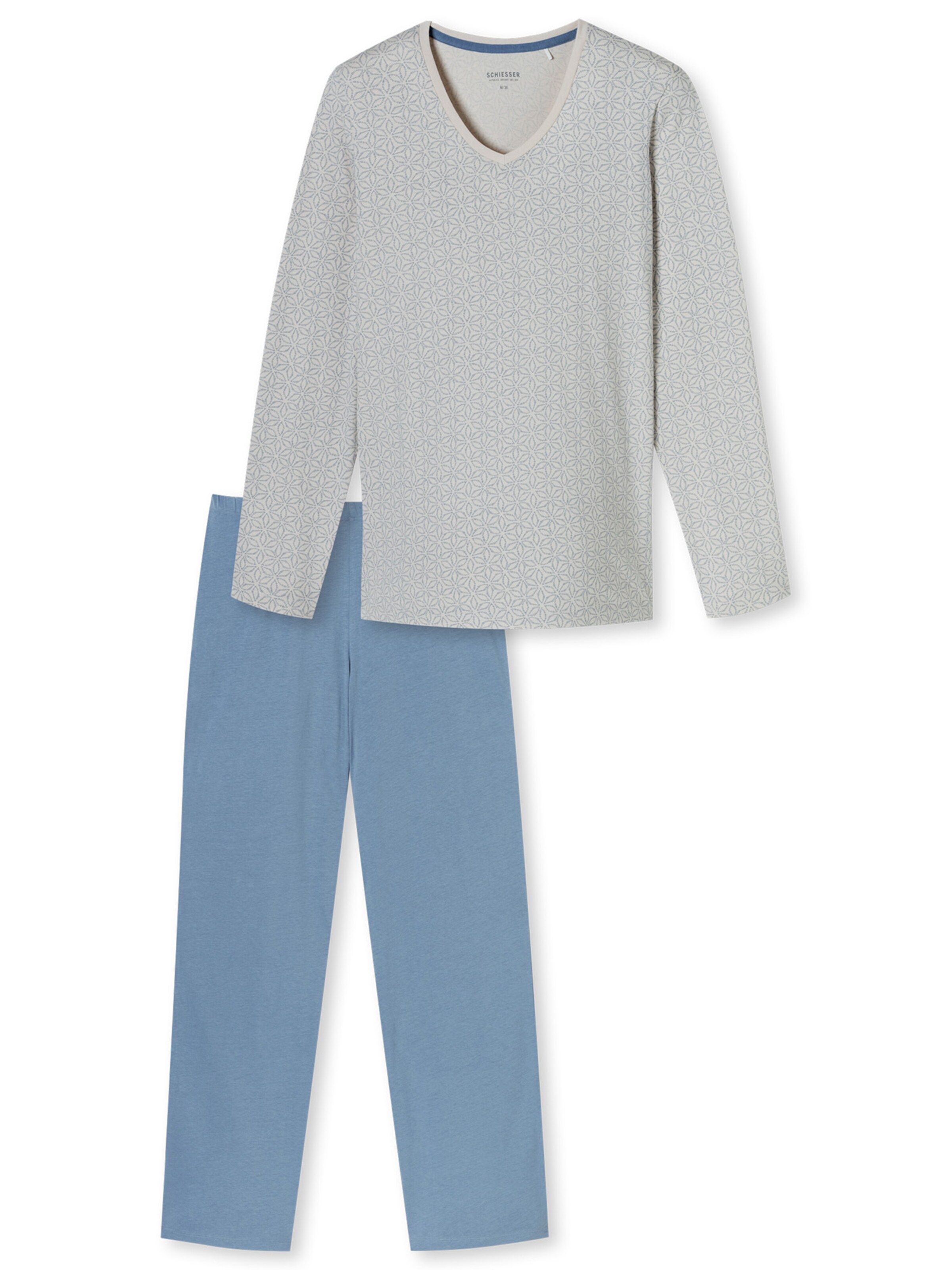 SCHIESSER Pyjama 'Comfort Essentials' in Beige: voorkant