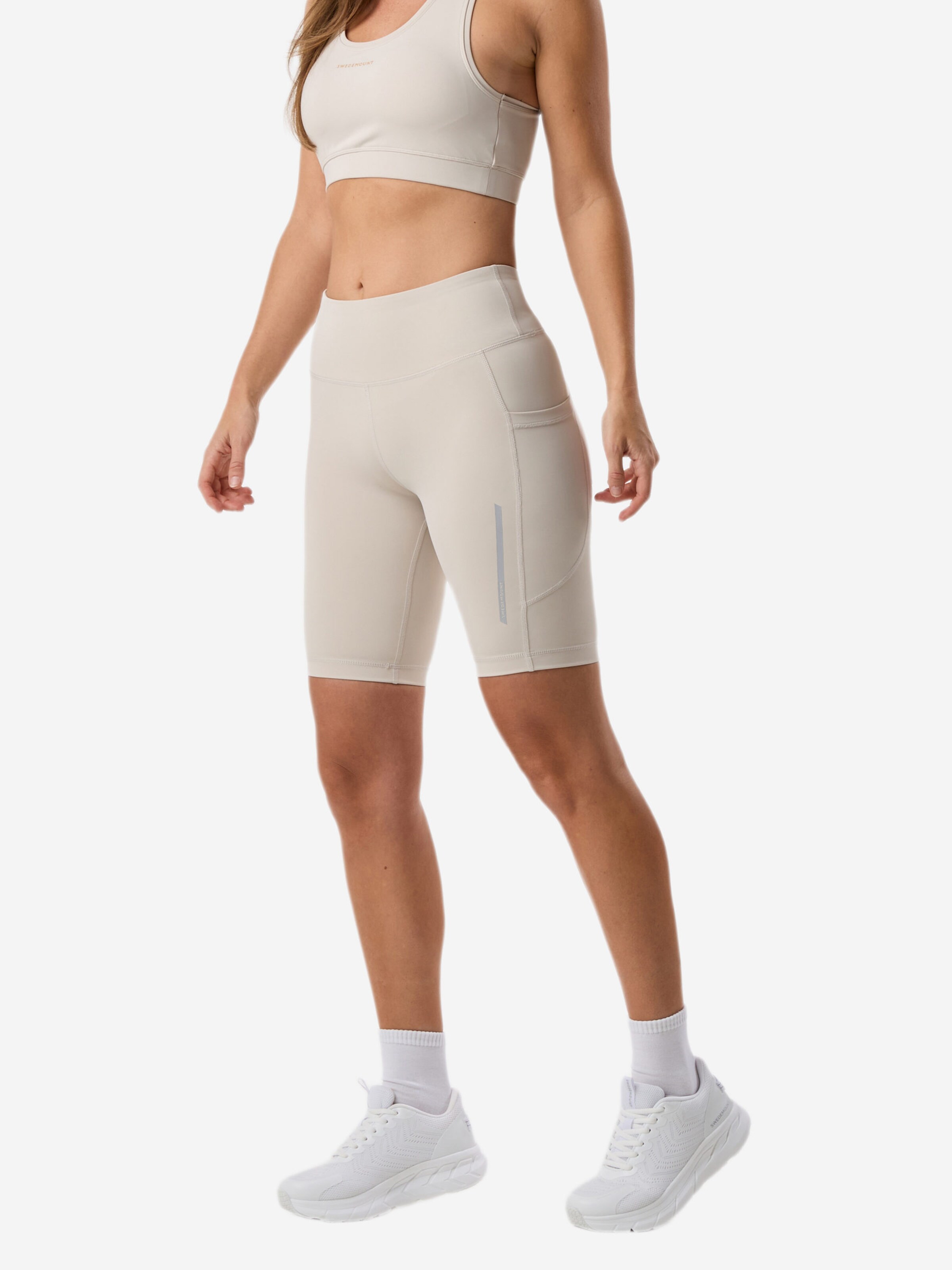 SWEDEMOUNT Skinny Sportbroek 'Core' in Beige