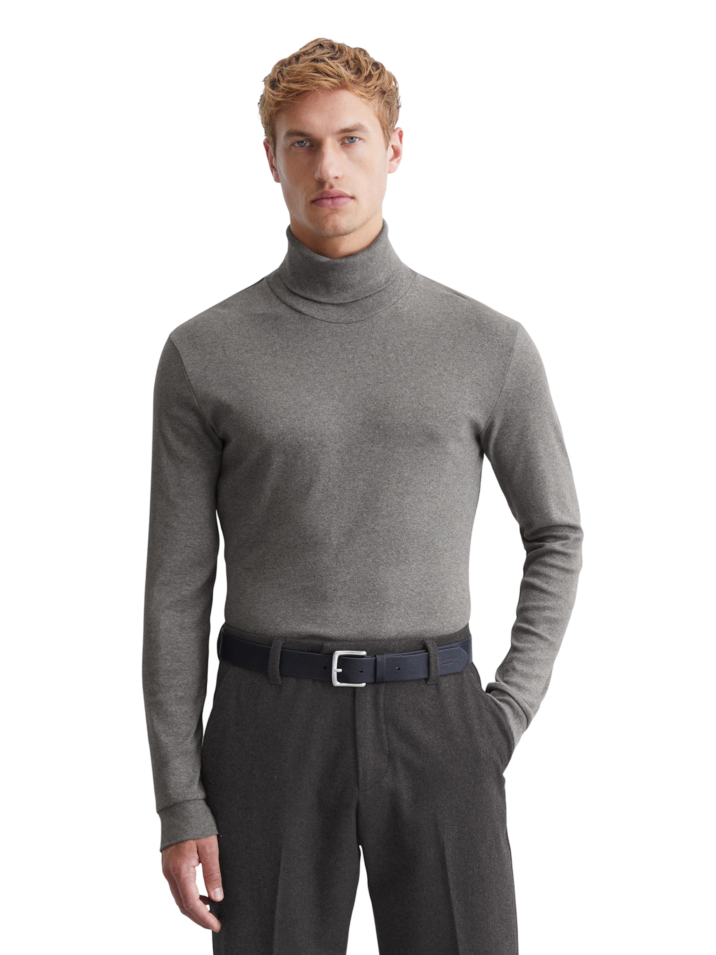 Marc O'Polo Shirt in Grey: front