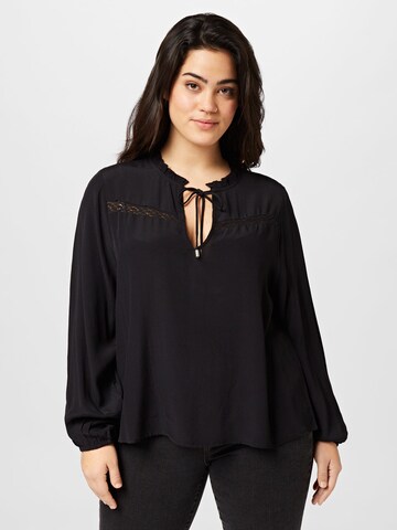 Camicia da donna 'Ida' di ABOUT YOU Curvy in nero: frontale