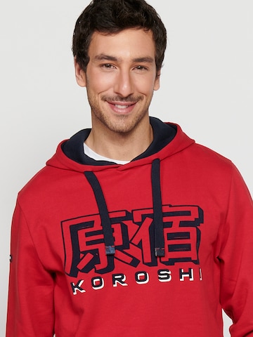 KOROSHI - Sweatshirt em vermelho