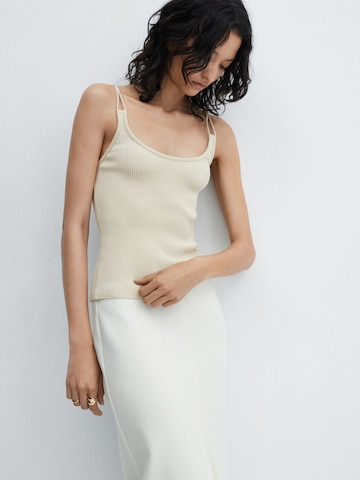 MANGO Knitted Top 'COMETA' in Beige: front