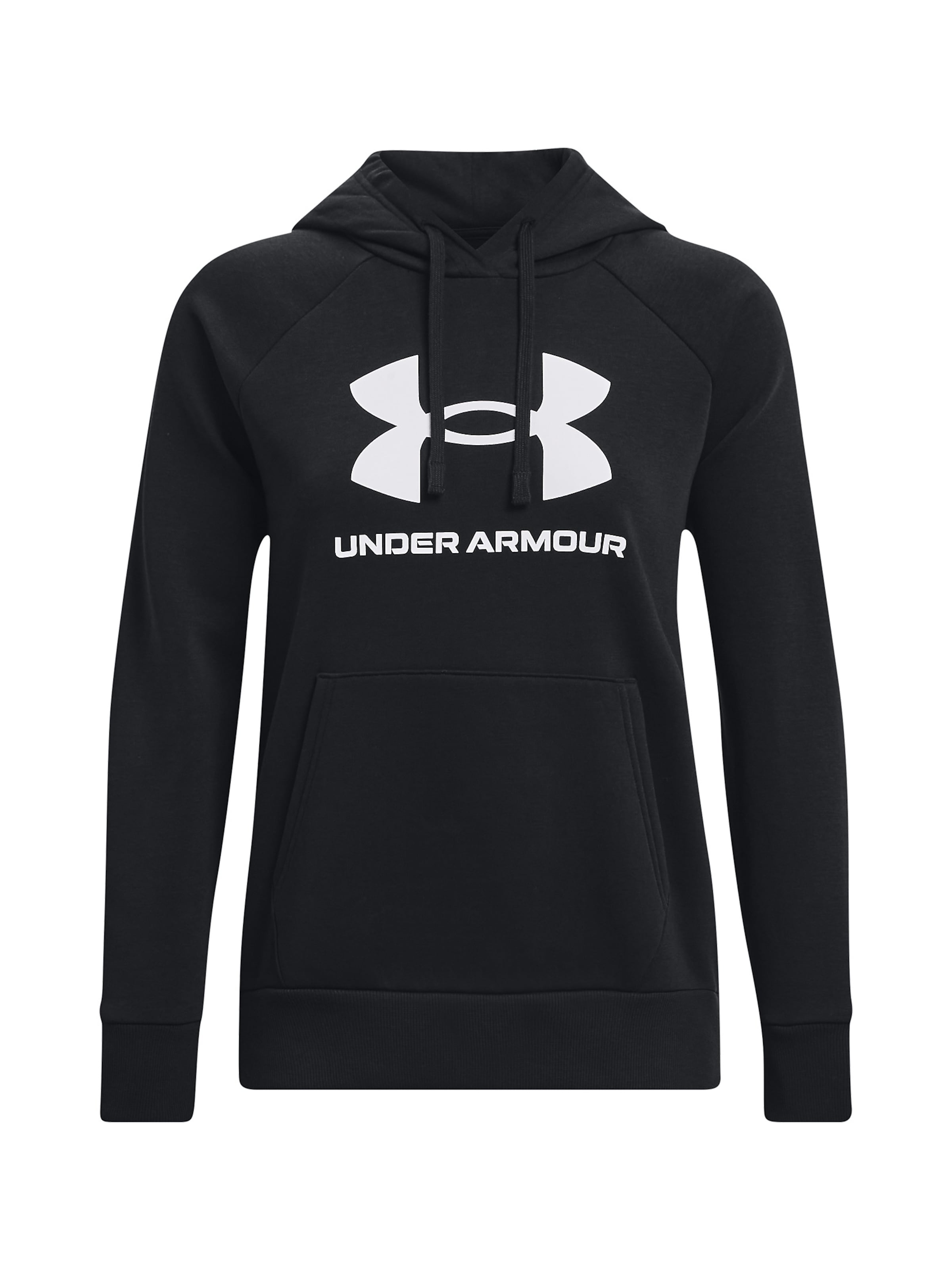 UNDER ARMOUR Sportief sweatshirt 'Rival' in Zwart: voorkant