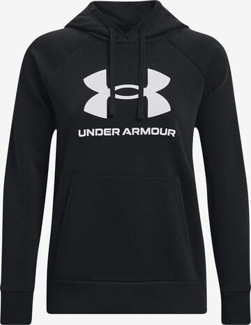 UNDER ARMOUR Athletic Sweatshirt 'Rival' in Black: front