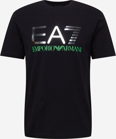 Tricou EA7 Emporio Armani pe verde / negru / argintiu, Vizualizare produs