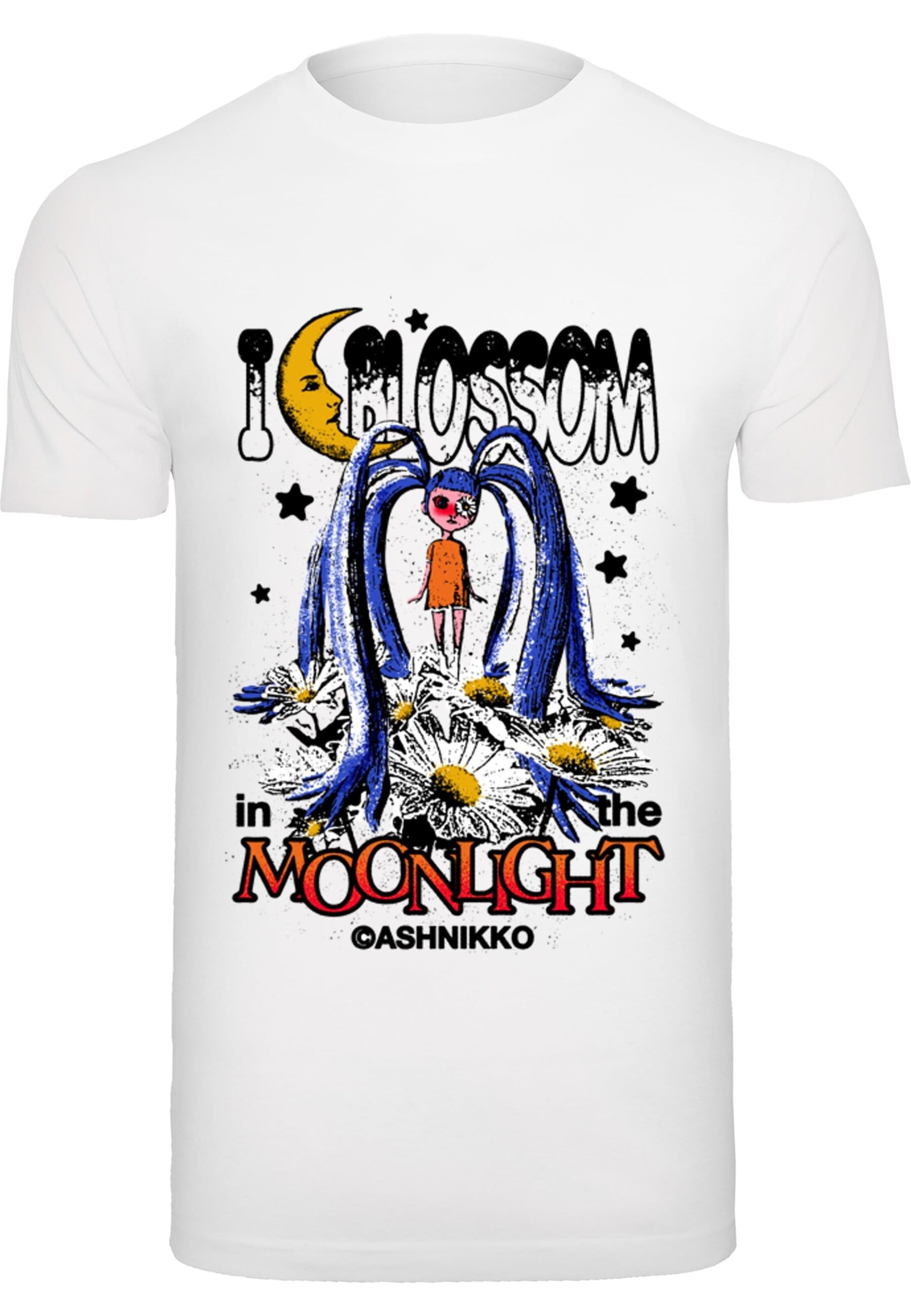 Merchcode Shirt 'Ashnikko - Moonlight' in White: front