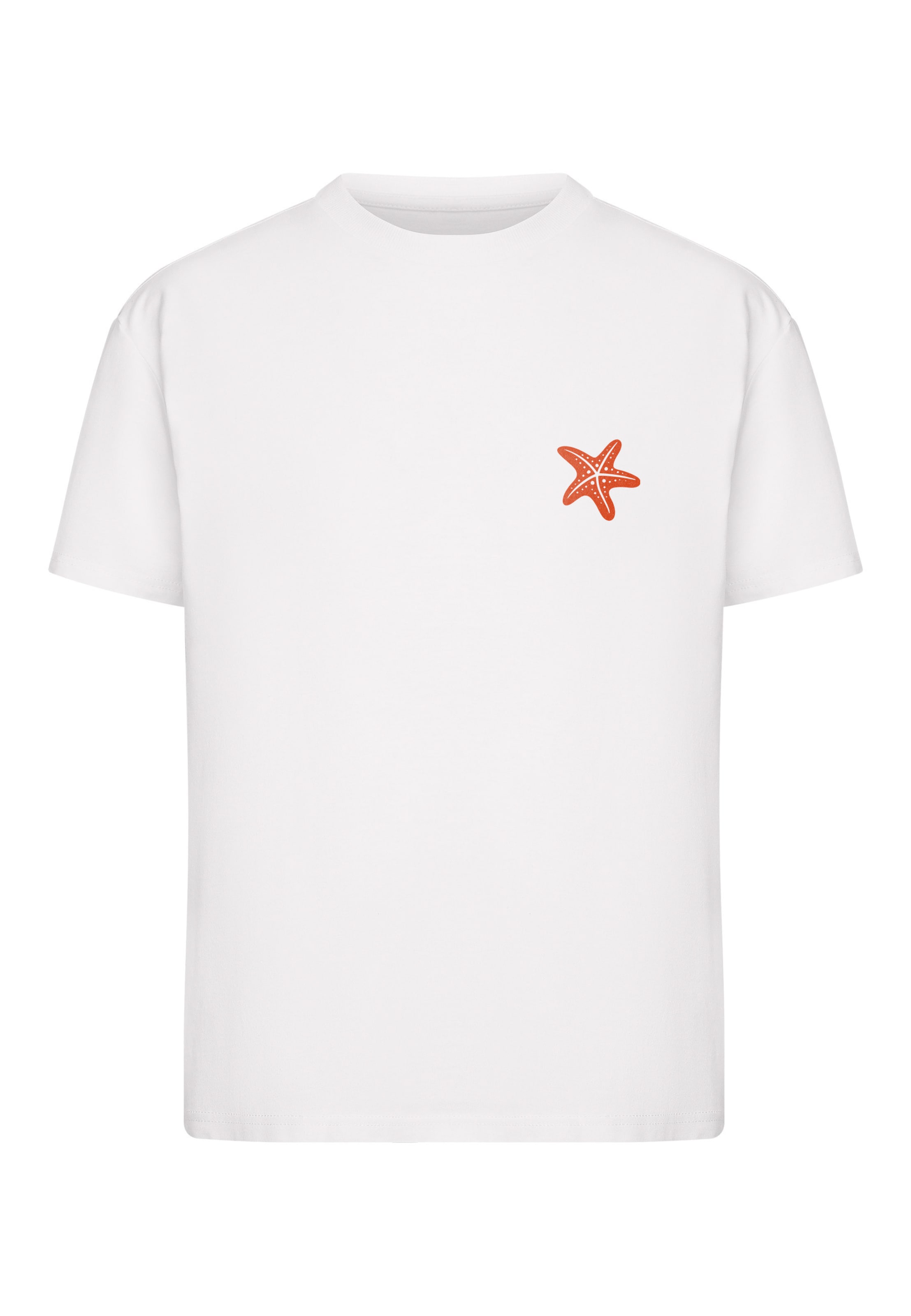 T-shirt 'Sunny Sea' Miss Tee en blanc : devant
