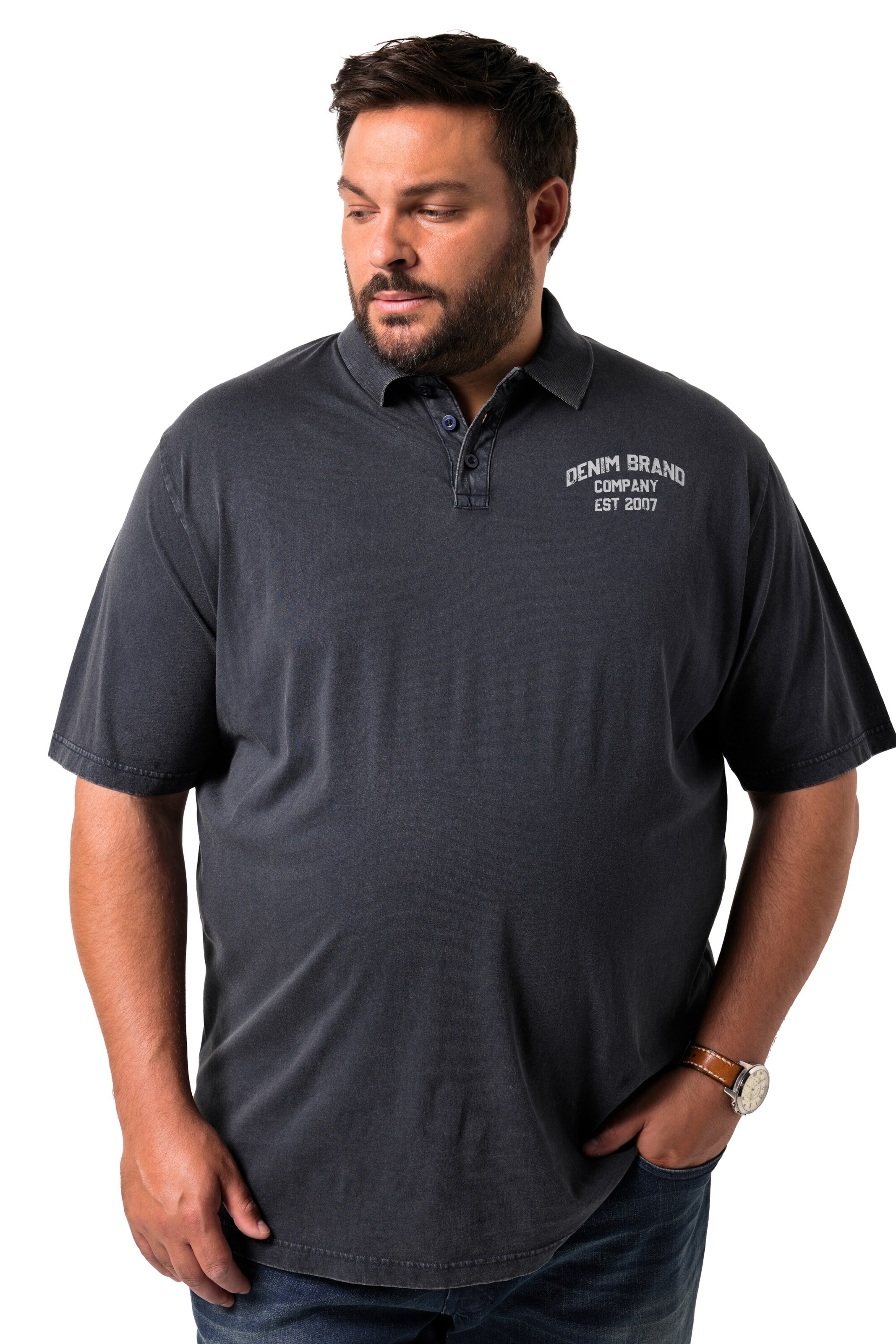 Men Plus Shirt in Blauw