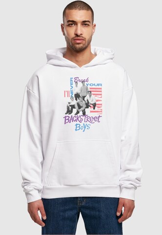 Merchcode Sweatshirt ' Backstreet Boys ' in Wit: voorkant