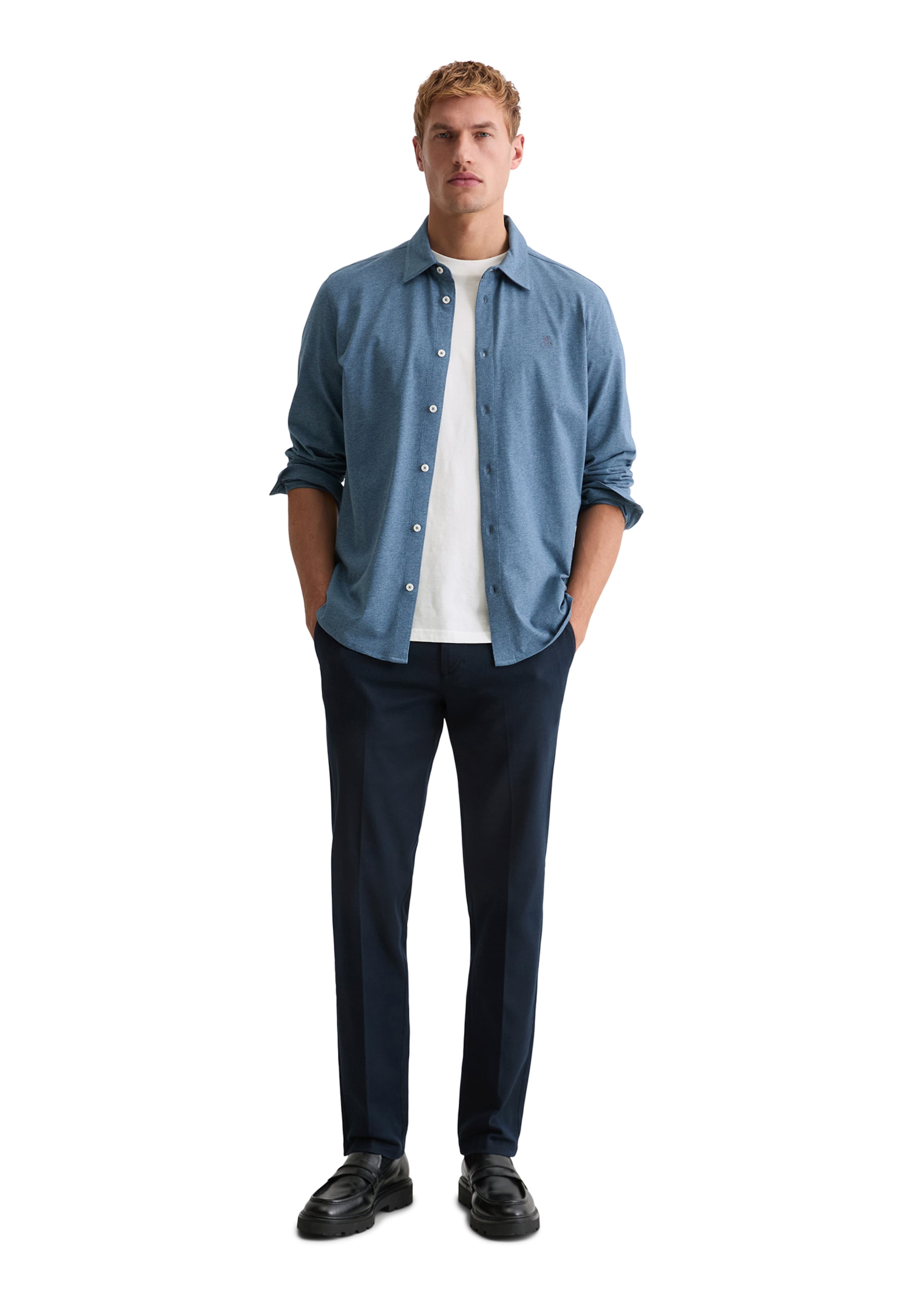 Marc O'Polo Regular fit Button Up Shirt in Blue