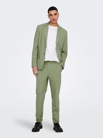 Only & Sons Regular Trousers with creases 'Eve' in Green