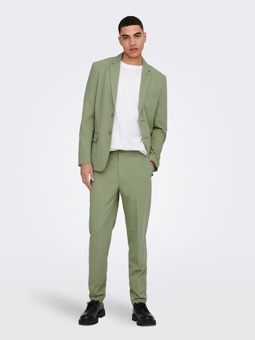 Only & Sons Regular Pleated Pants 'Eve' in Green