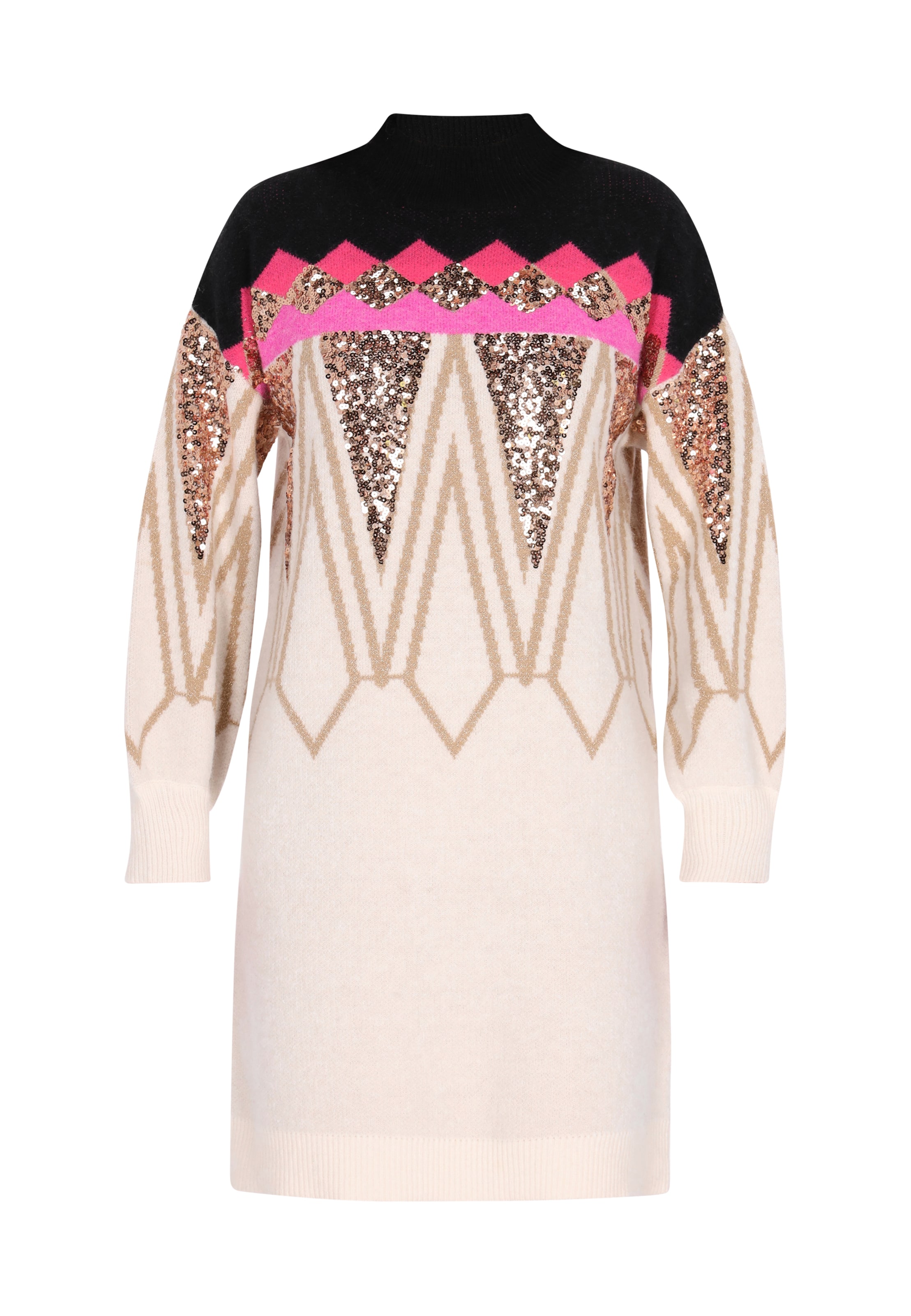 Robes en maille IZIA en rose : devant