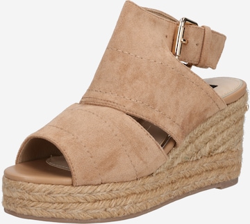 Sandales à lanières 'Tia' River Island en beige : devant