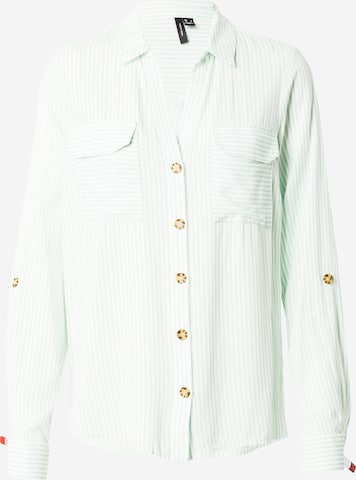 VERO MODA Blouse 'BUMPY' in Groen: voorkant