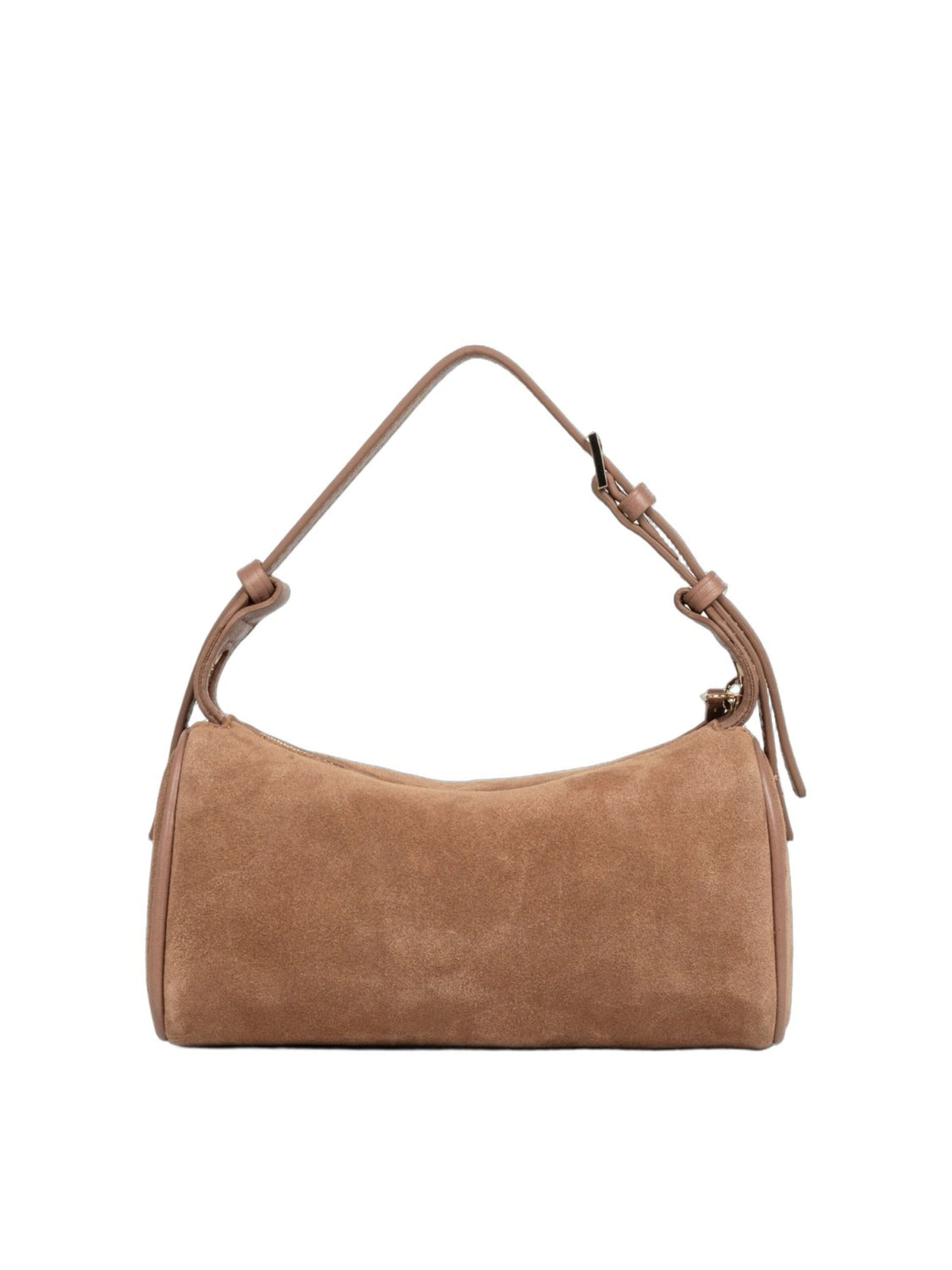 LANCASTER Paris Shoulder bag 'Lancaster Sac rectangle Zippé S Suède Camel' in Brown