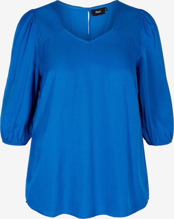 Zizzi - Blusa 'XLASI' em azul: frente