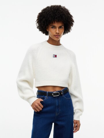 Pull-over Tommy Jeans en blanc : devant
