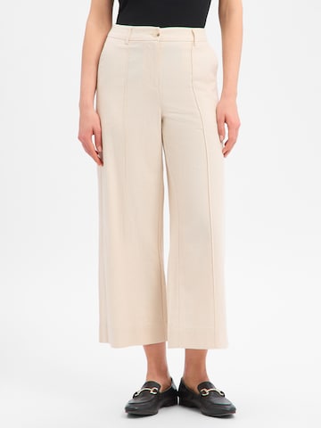 OPUS Regular Bundfaltenhose in Beige: Vorderseite