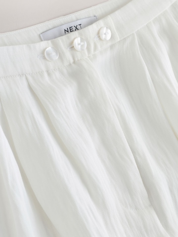 Next Wide leg Pleat-Front Pants in White