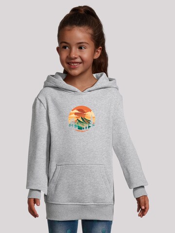 F4NT4STIC Sweatshirt 'Sonnenuntergang Berglandschaft' in Grijs: voorkant