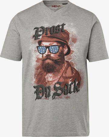 Men Plus Shirt in Grey: front