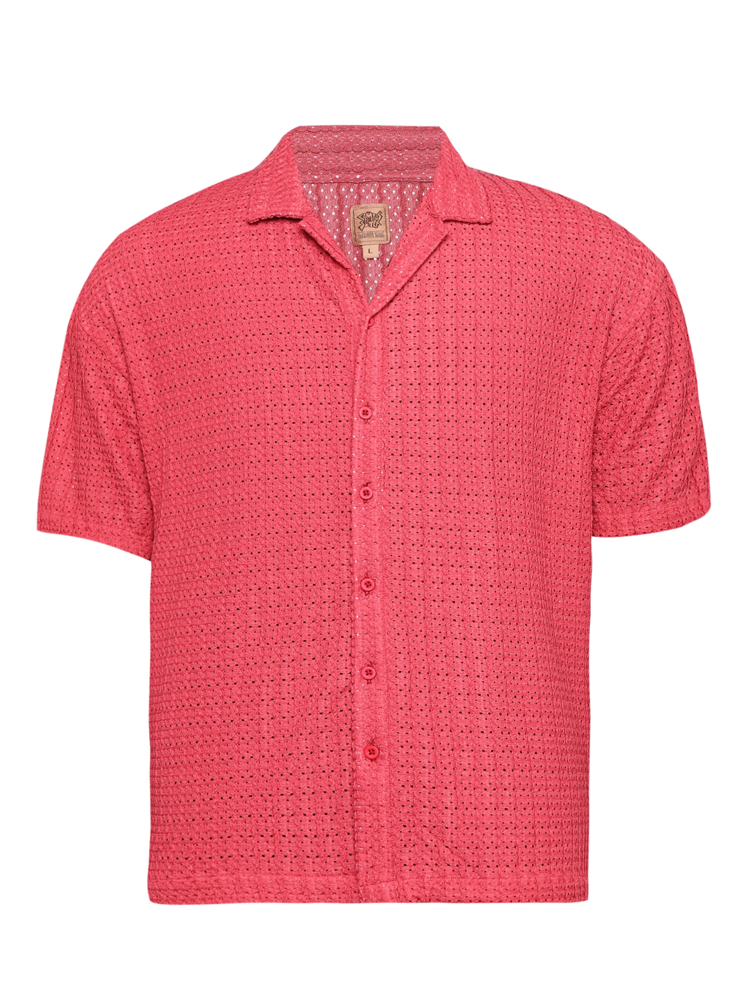 Campus Sutra Comfort fit Button Up Shirt 'Tiffany' in Red: front