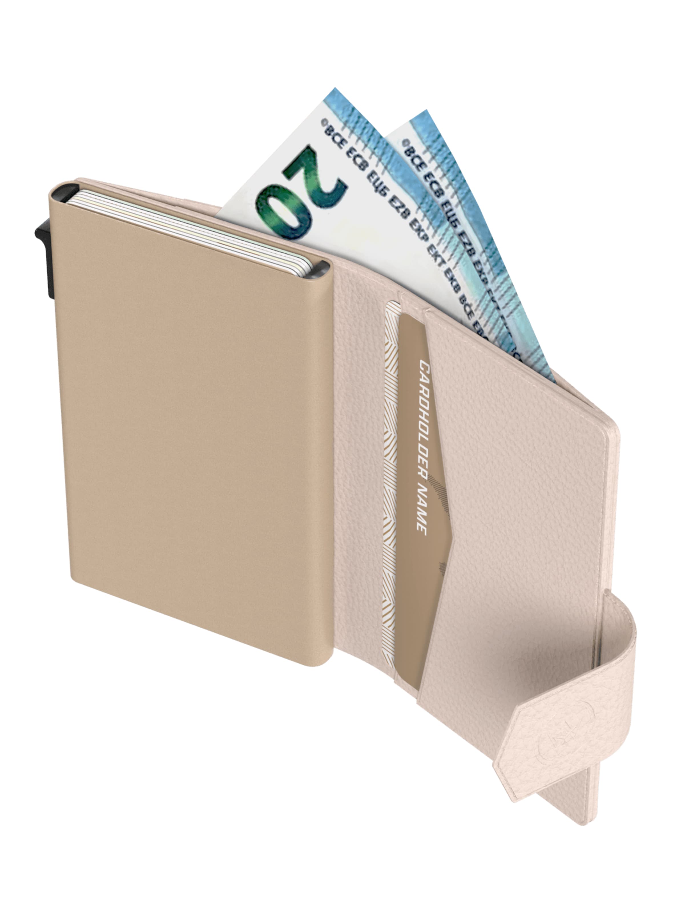 Prowallet Wallet 'Pasjeshouder Plus Pebble' in Beige
