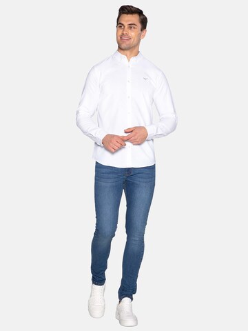 Threadbare Regular fit Button Up Shirt 'Beacon' in White