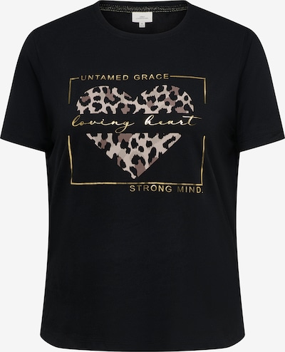 ONLY Carmakoma Majica 'CARNIKO' veličine XL-XXL u bež / zlatna / taupe siva / crna, Pregled proizvoda