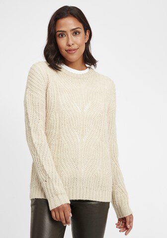 Oxmo Pullover 'Chiara' in Beige: predná strana