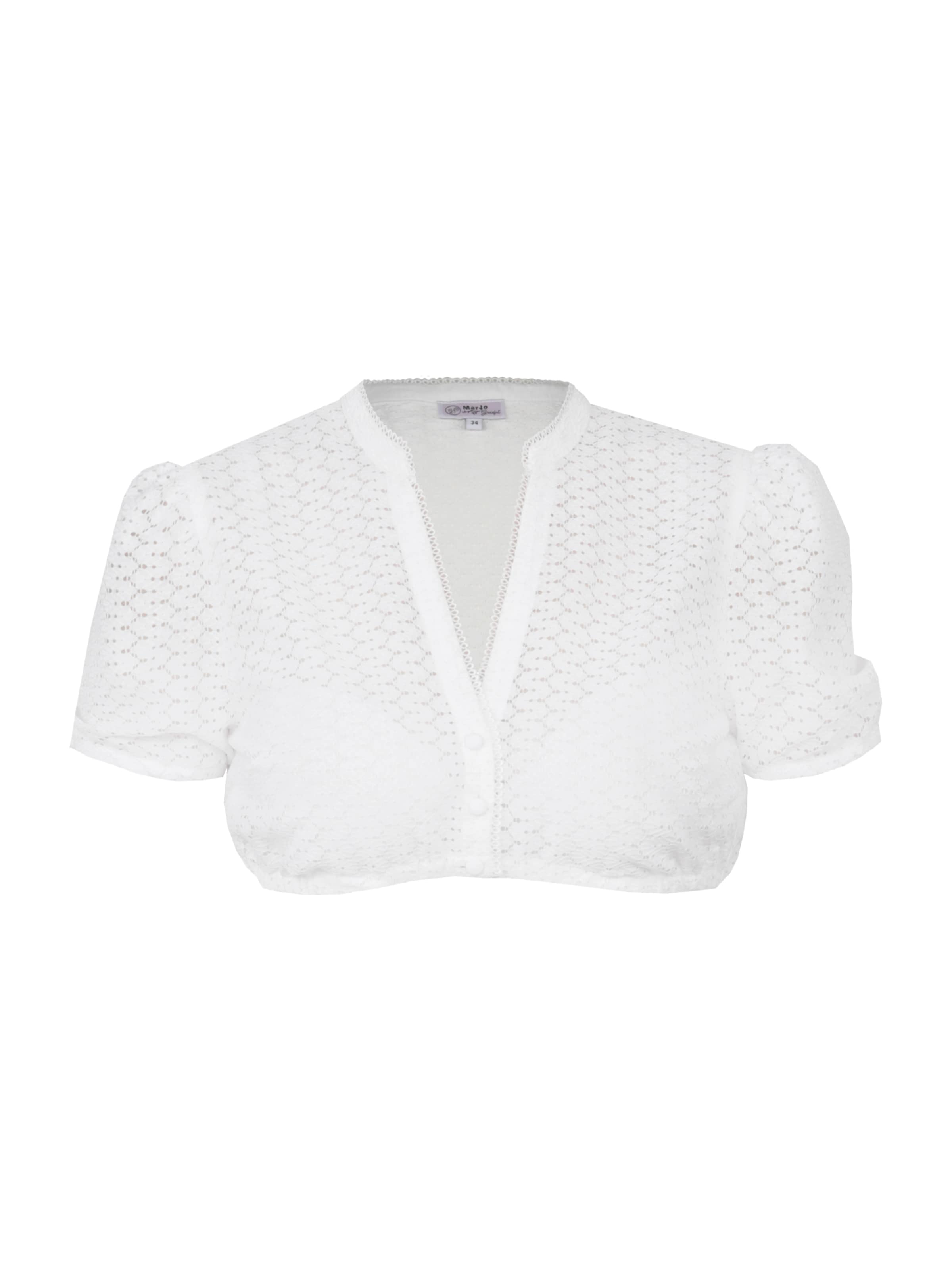 MARJO Trachtenbluse 'Haunsheim' in Weiß: Vorderseite