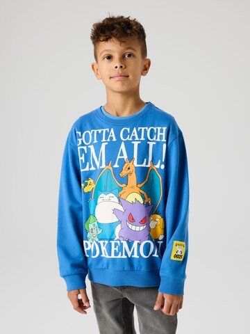 NAME IT Sweatshirt 'NKMJOBI POKEMON' in Blue: front