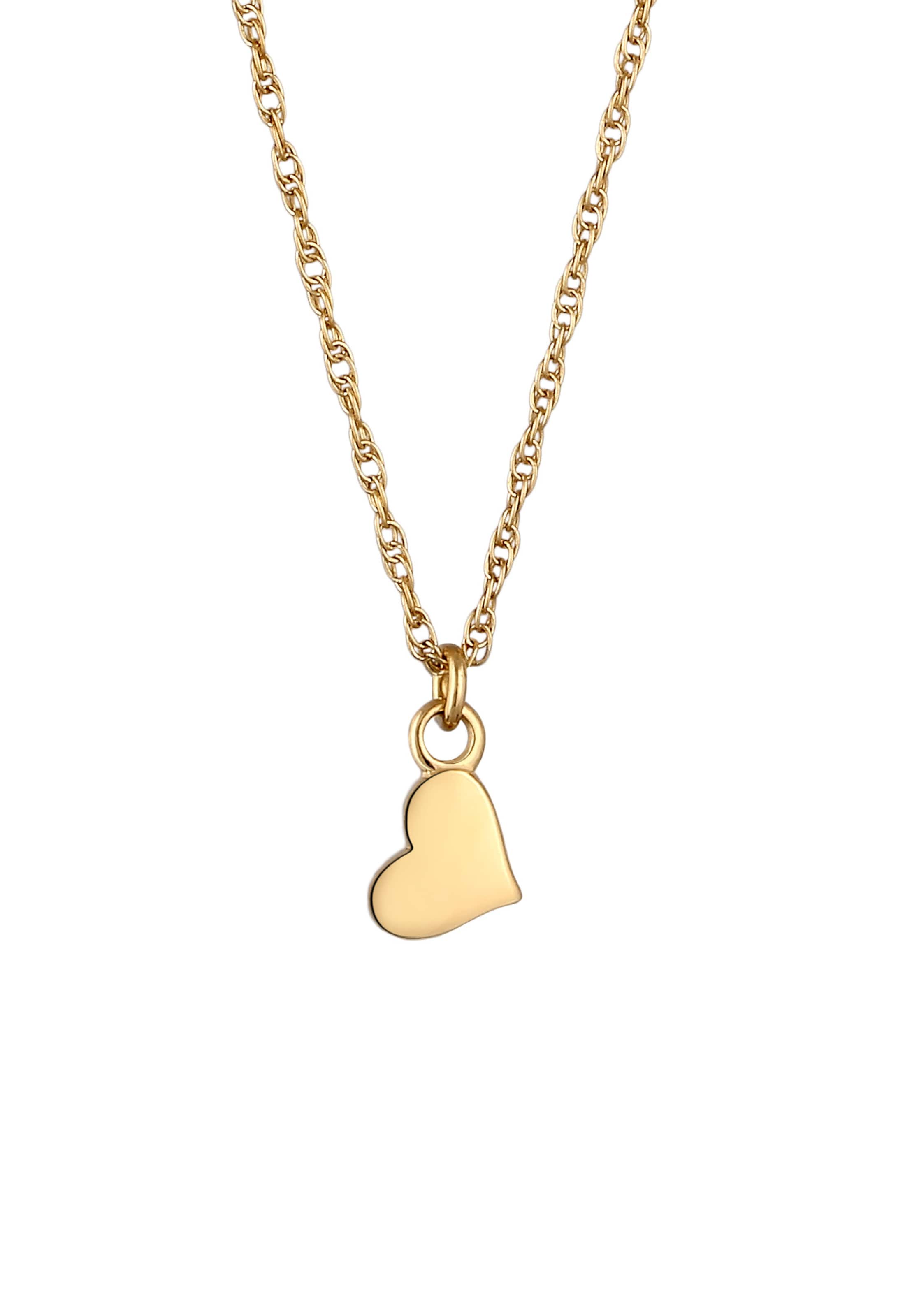 ELLI Ketting 'Herz' in Goud