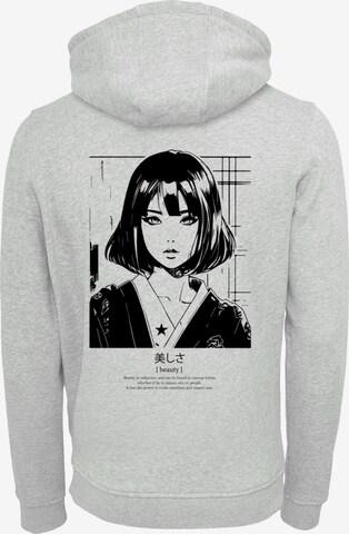 F4NT4STIC Sweatshirt 'Anime Beauty Girl' in Grijs: voorkant