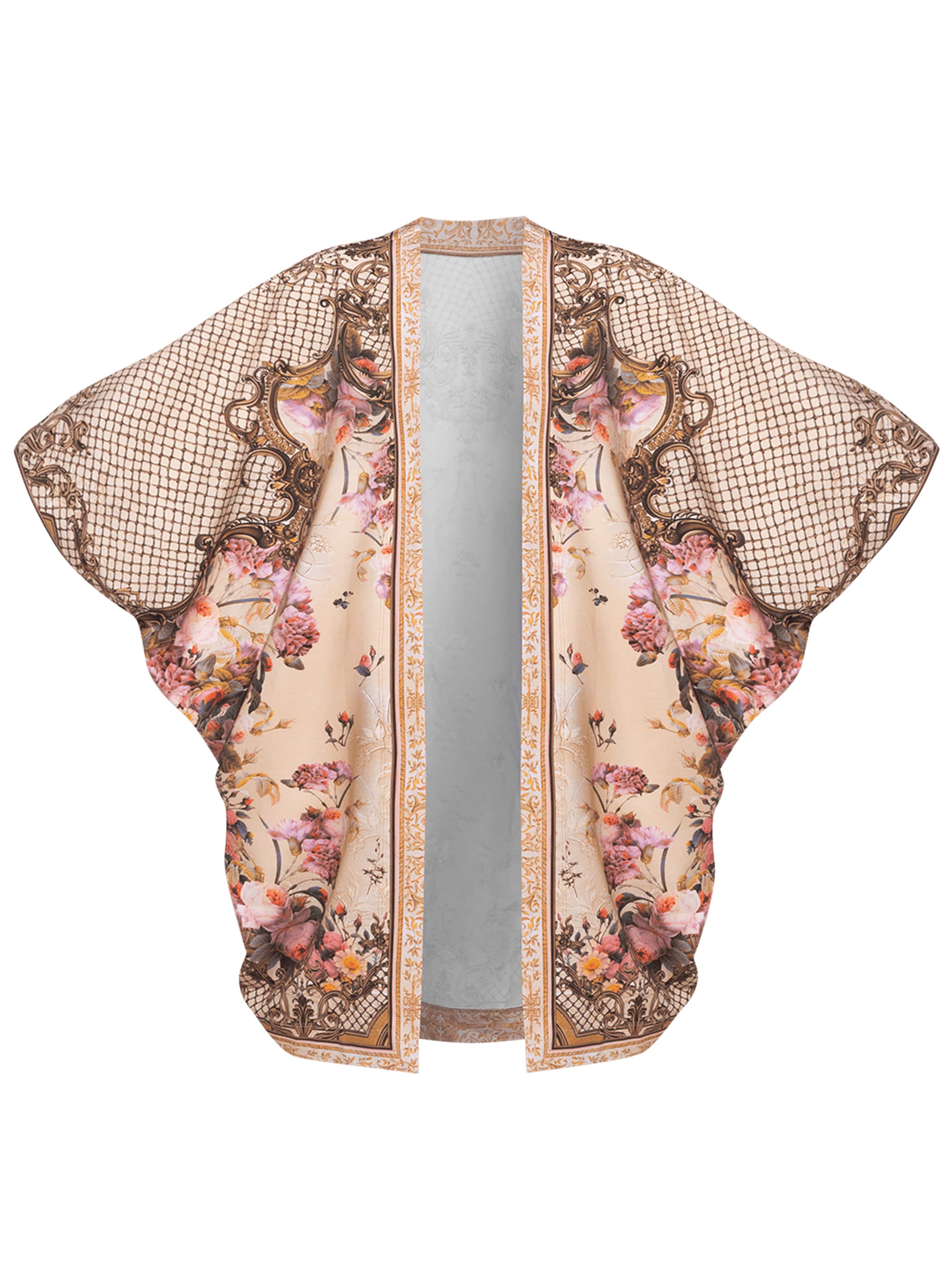 Cardigan oversize 'BAROQUE FLOWERS' JIORO en mélange de couleurs : devant