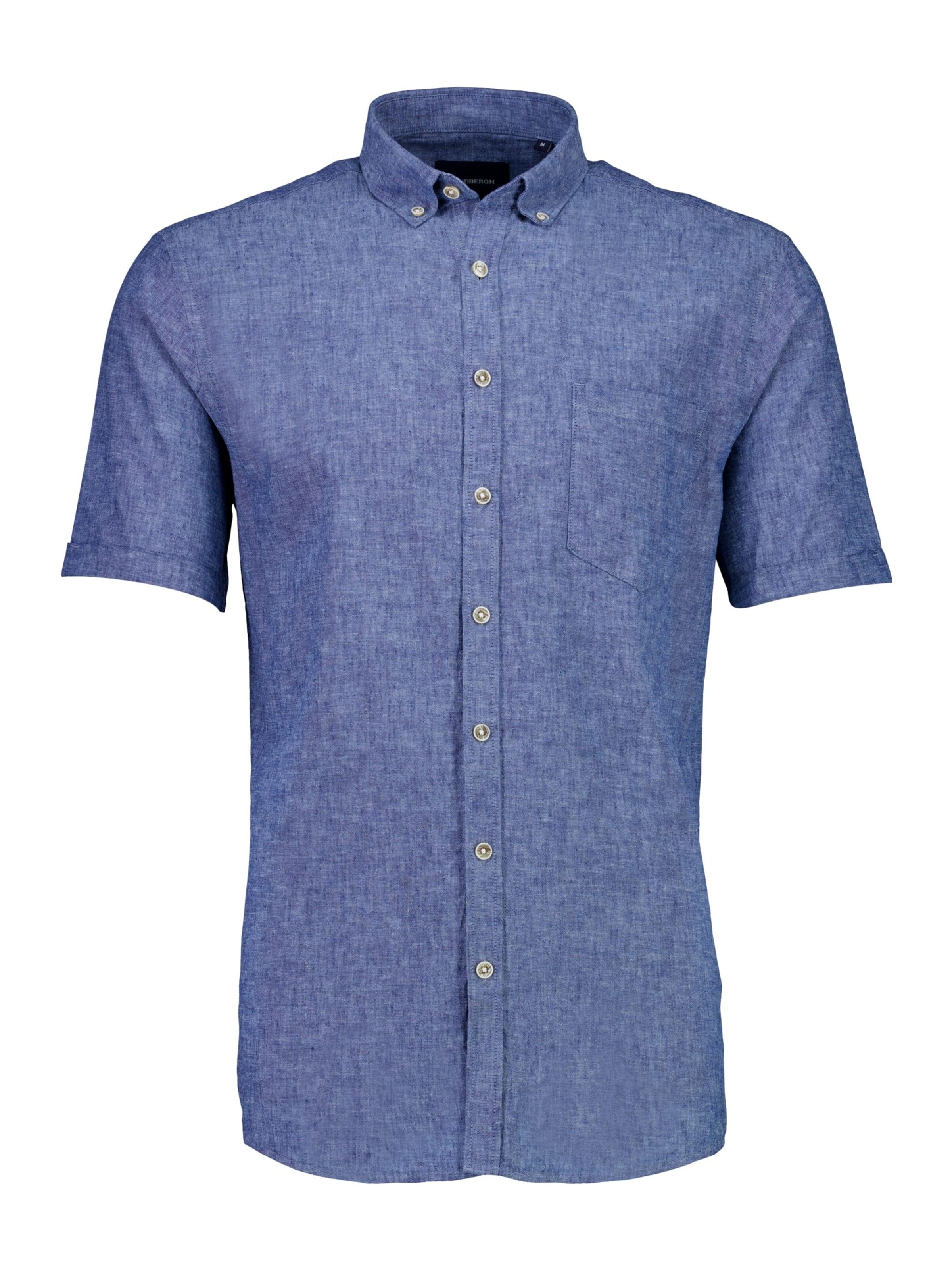 Coupe regular Chemise Lindbergh en bleu : devant