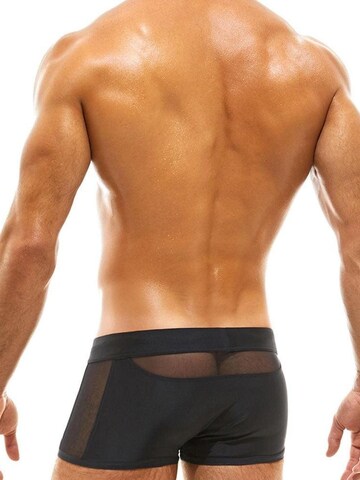 BIMONI Sportbadehose 'Swim Wear mit Netz' in Schwarz