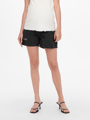 Only Maternity Regular Shorts 'Jagger' in Schwarz: predná strana