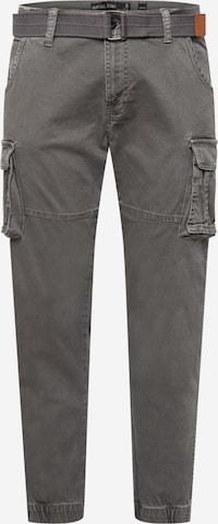 INDICODE JEANS Tapered Cargojeans 'Kerr' in Grijs: voorkant