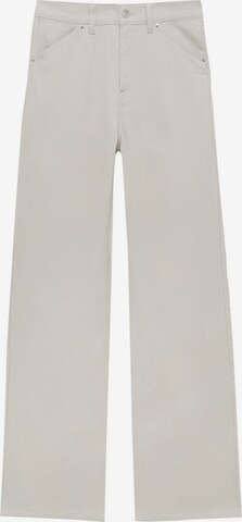 Pull&Bear Wide Leg Hose in Grau: predná strana